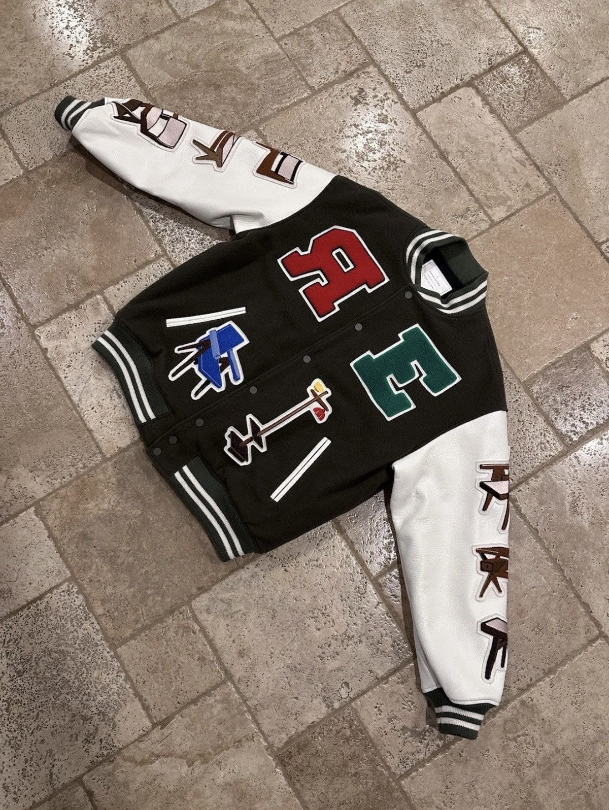 READYMADE Readymade Chair Logos Varsity Lettermen Green Jacket Size US M / EU 48-50 / 2 - 5 Thumbnail