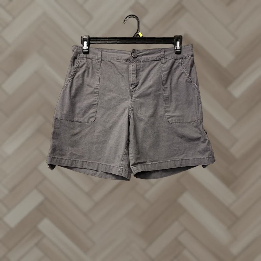 Sanctuary VINTAGE Sanctuary Women's Cargo Shorts Size L Gray Cotton Spandex 5-Pocket Activewear Casual Size 36" / US 14 / IT 50 - 1 Thumbnail