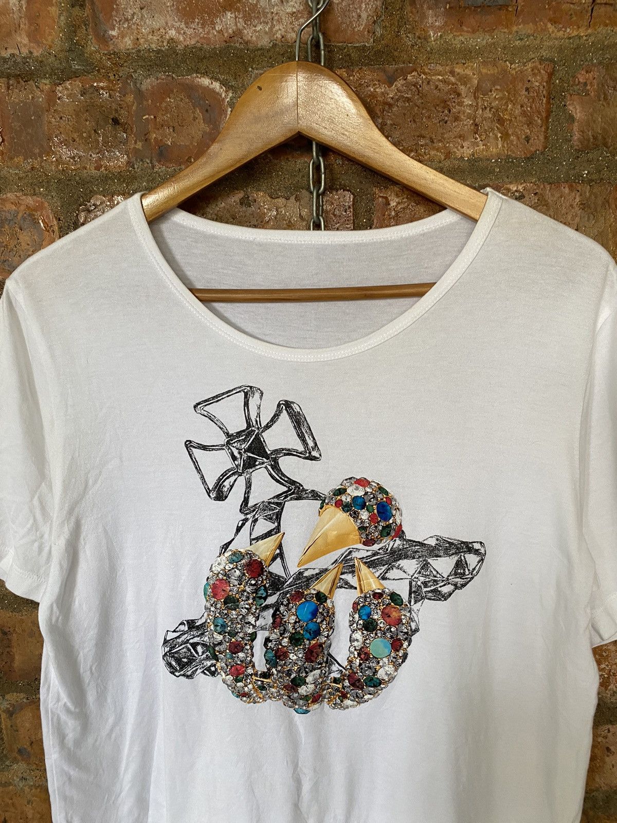 Vivienne Westwood Iconic Orb logo Crystal and Jewelry tee Size US M / EU 48-50 / 2 - 3 Thumbnail
