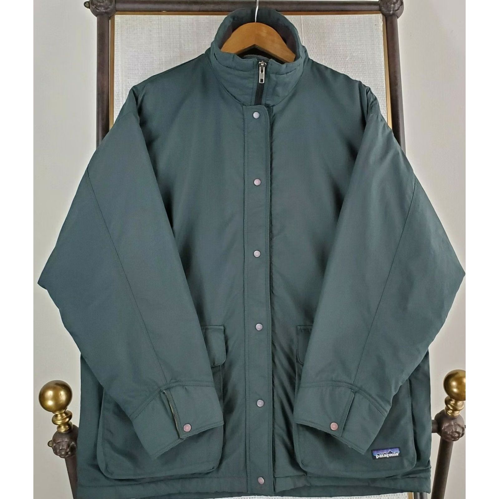 Patagonia VINTAGE Patagonia AZTEC Southwest Women's Medium Softshell Jacket Green USA Made 2005 Parka Windproof Water Resistant Fleece Lined Size M / US 6-8 / IT 42-44 - 4 Thumbnail