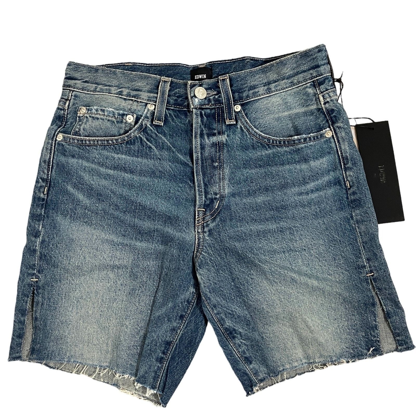 Edwin Edwin Cai Jean Shorts 7" Cutoff Distressed Cove Size 25 $138 Size 25" / US 0 / IT 36 - 2 Thumbnail