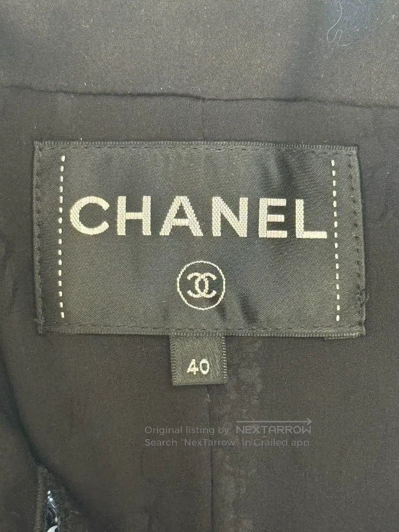 Chanel Chanel Black and white plaid sequin jacket Size S / US 4 / IT 40 - 7 Thumbnail