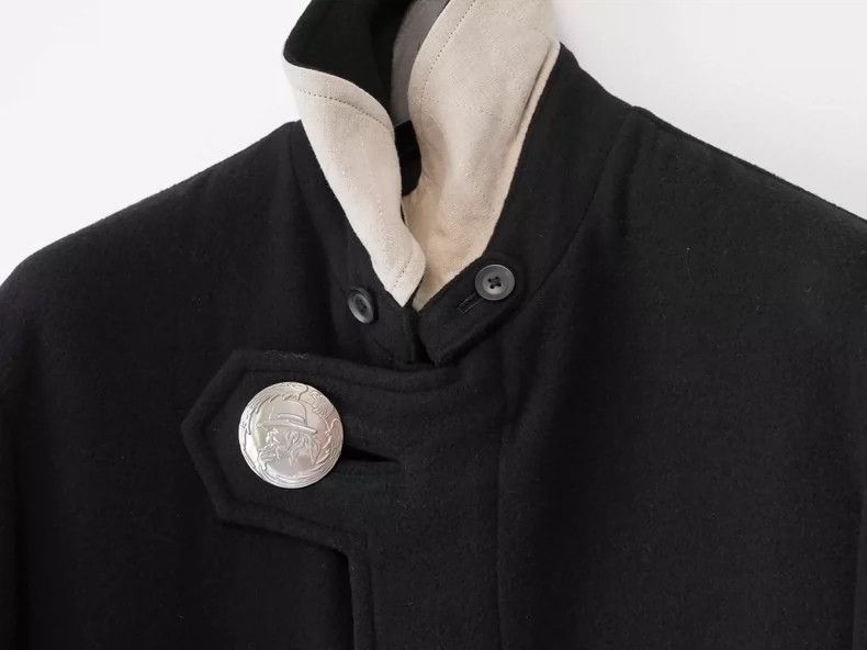 Yohji Yamamoto Yohji Yamamoto 2019AW Large Silver Button Zipper Coat 2505- Size US M / EU 48-50 / 2 - 2 Thumbnail