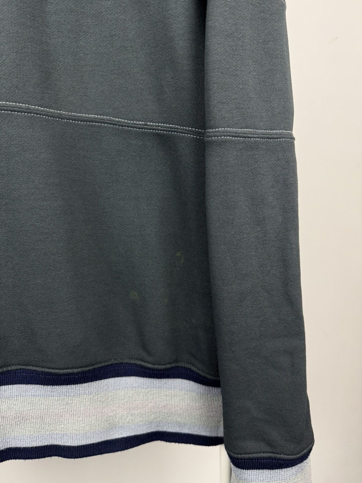 Yves Saint Laurent Vintage Yves Saint Lauren Garment Dyed Striped Sweatshirt Size US M / EU 48-50 / 2 - 3 Thumbnail