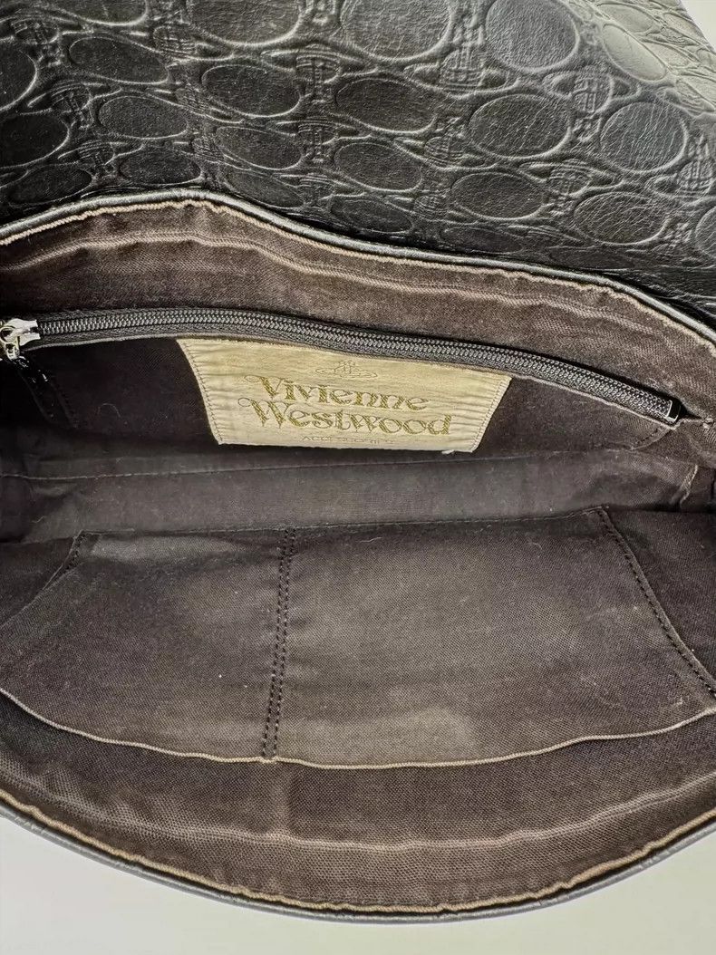 Vivienne Westwood Vivienne Westwood Black embossed leather postman's bag Size ONE SIZE - 7 Thumbnail