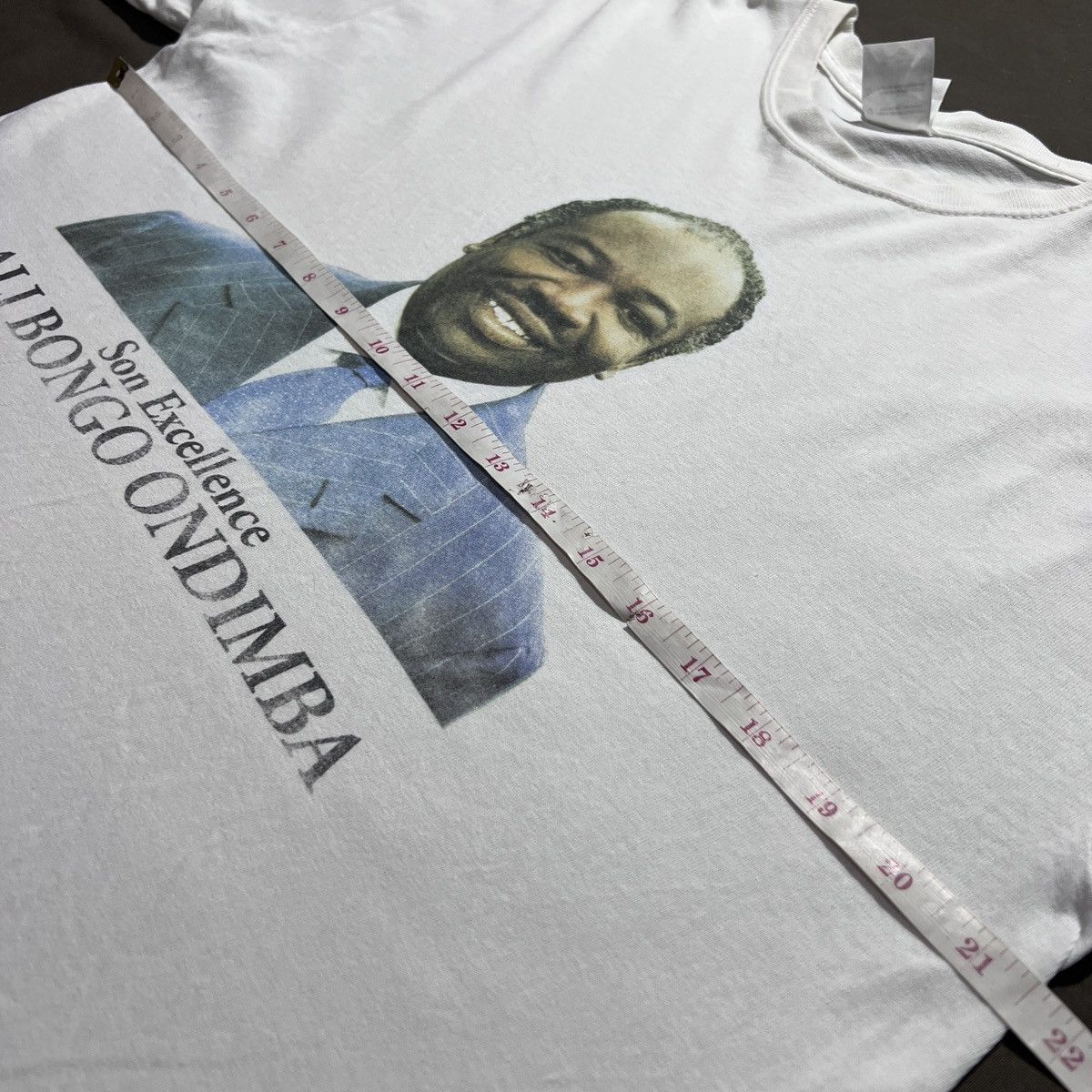 Vintage Y2K Ali Bongo President of Gabon black history Tee L Faded Size US L / EU 52-54 / 3 - 10 Thumbnail