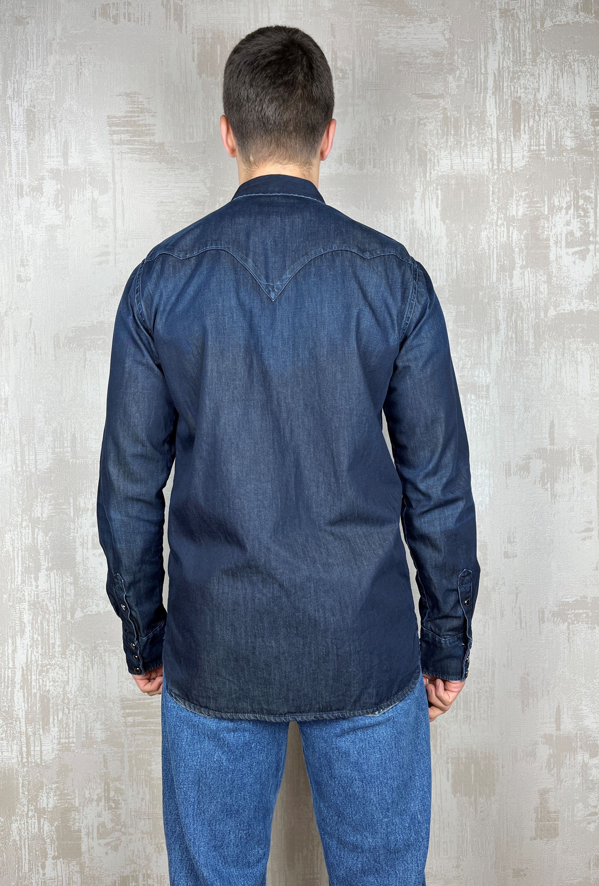 Diesel Black Gold Diesel Black Gold Western Snap Button L/S Jeans Shirt Size US L / EU 52-54 / 3 - 19 Thumbnail