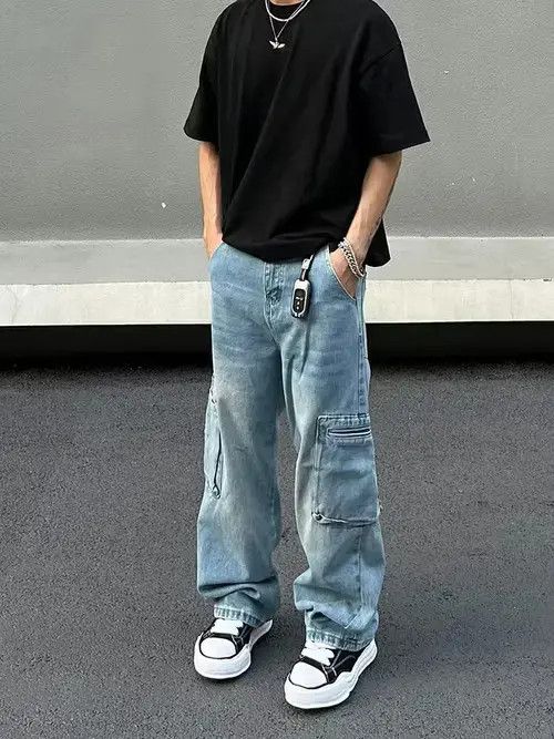 Designer × Japanese Brand × Vintage faded baggy flared cargo pants Size US 32 / EU 48 - 1 Thumbnail