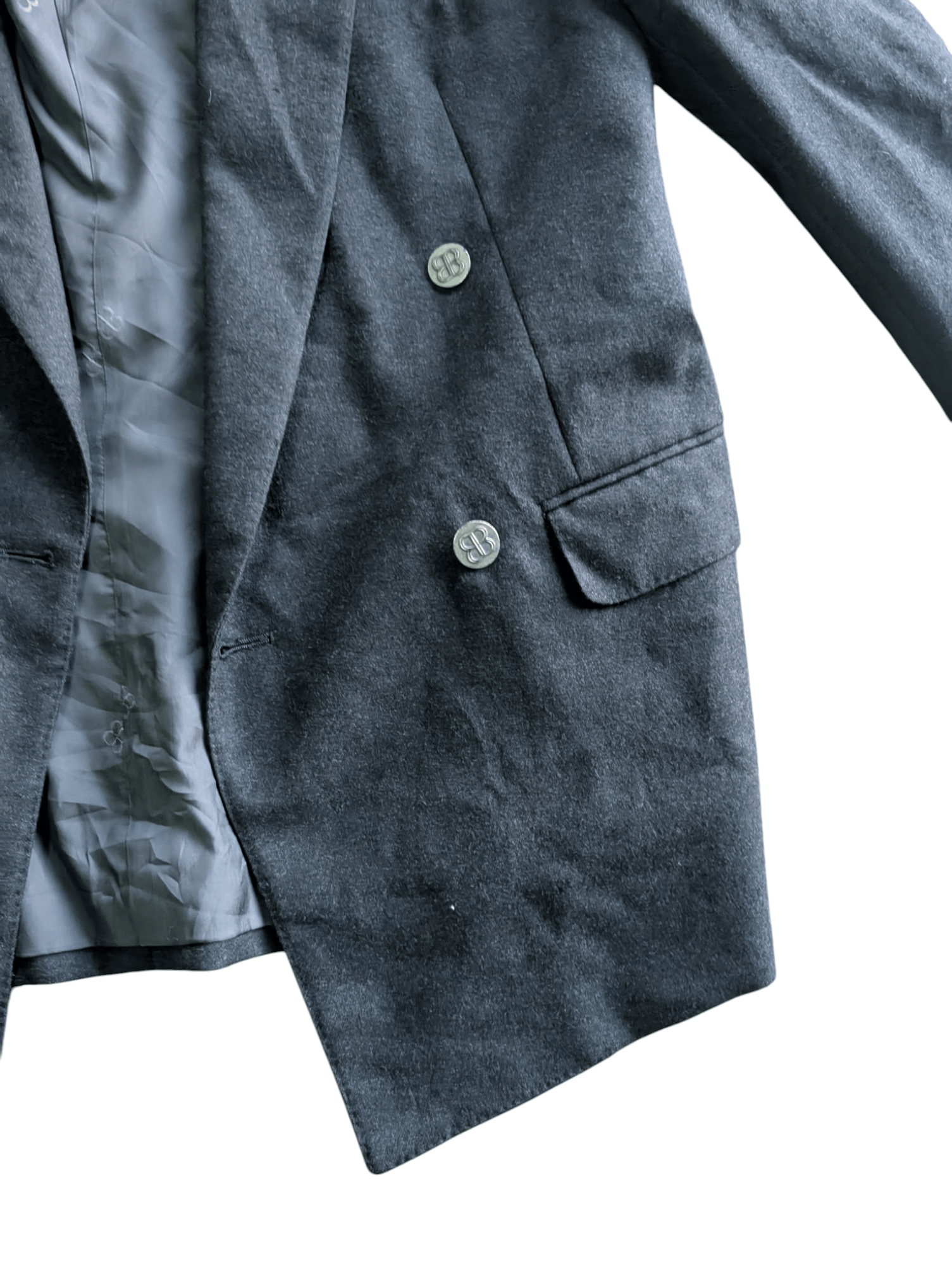 Balenciaga Vintage Balenciaga BB Button Men Hourglass Wool Blazer Size 34R - 5 Thumbnail