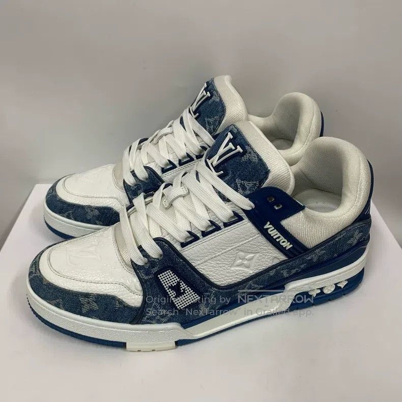 Louis Vuitton Louis Vuitton Trainer blue denim board shoes Size US 7 / EU 40 - 1 Thumbnail
