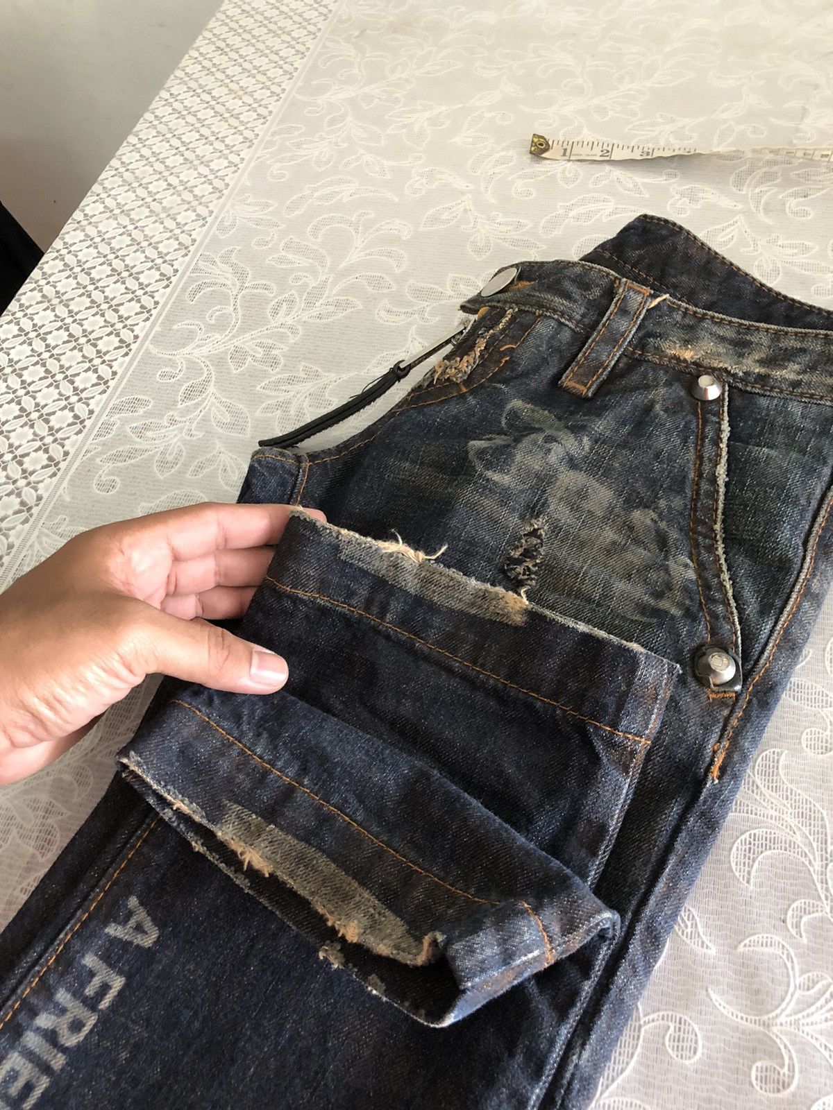 Dsquared2 Rare🔥 Dsquared2 Distressed Flare Denim Jeans Punk Size 26" / US 2 / IT 38 - 17 Thumbnail