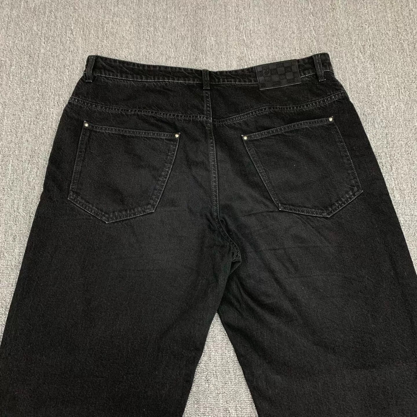 Louis Vuitton LV Black Monogram Logo Distressed Jeans 36 26New Rare Size US 36 / EU 52 - 7 Thumbnail