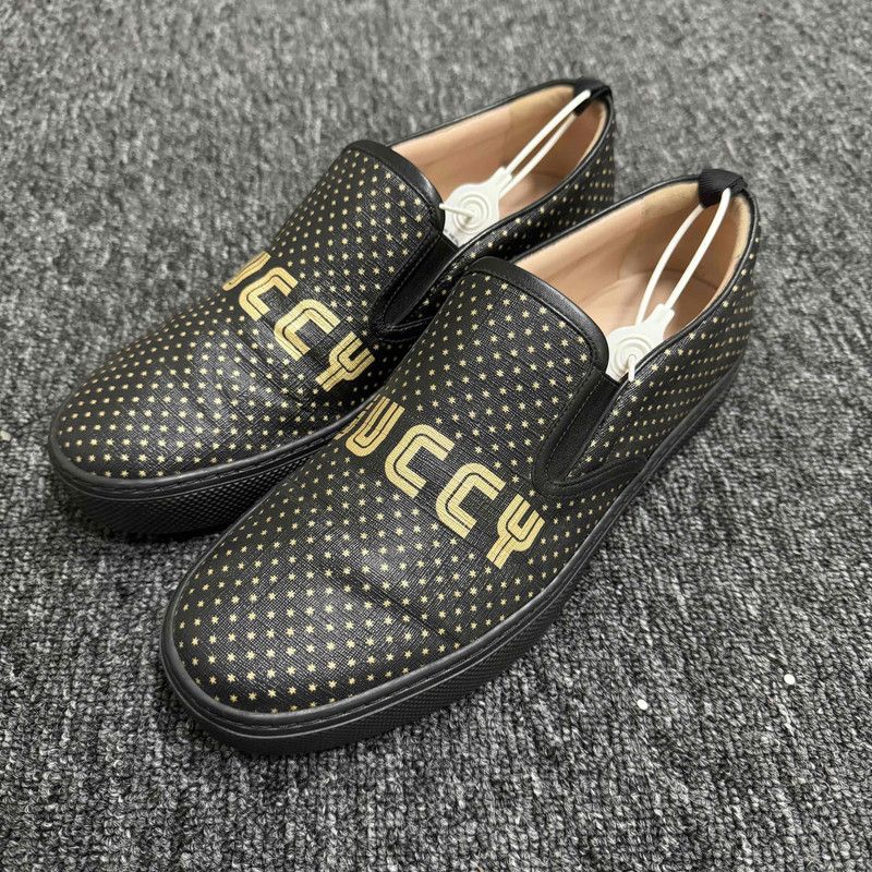 Gucci Gucci Black Canvas Slip-On Shoes 0079 Size US 9.5 / EU 42-43 - 1 Thumbnail
