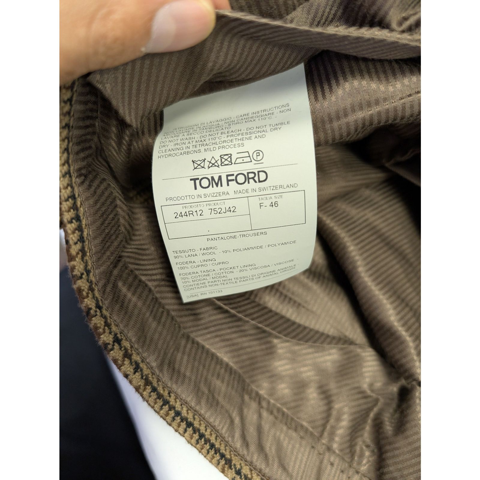 Tom Ford o1rshd1 Casual Pants in Brown Size US 30 / EU 46 - 13 Thumbnail