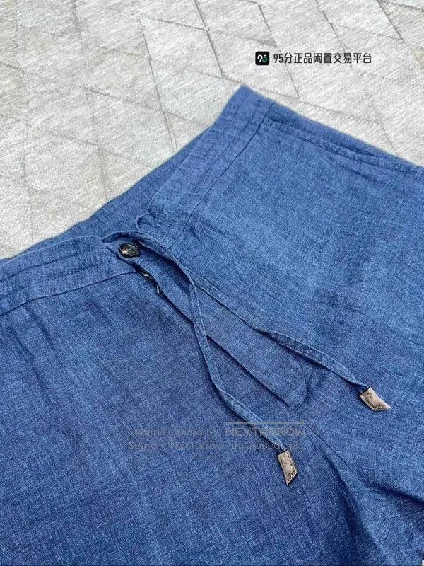 Ermenegildo Zegna Zegna Men's Solid Drawstring Linen Shorts. Size US 34 / EU 50 - 6 Thumbnail