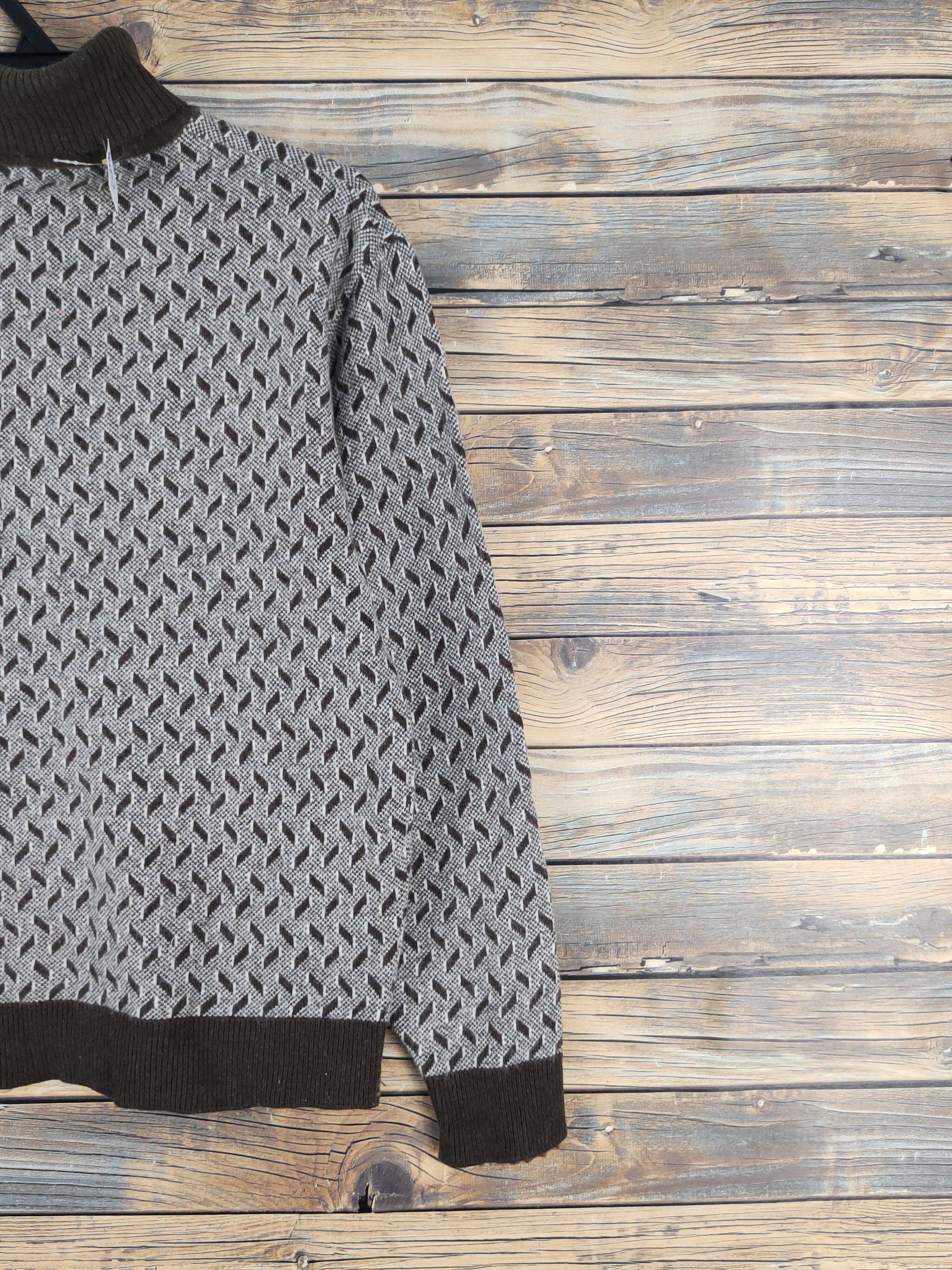 Homespun Knitwear × Japanese Brand × Vintage Cross Brown Knitwear vintage Sweatshirts #W1553 Size US S / EU 44-46 / 1 - 9 Thumbnail