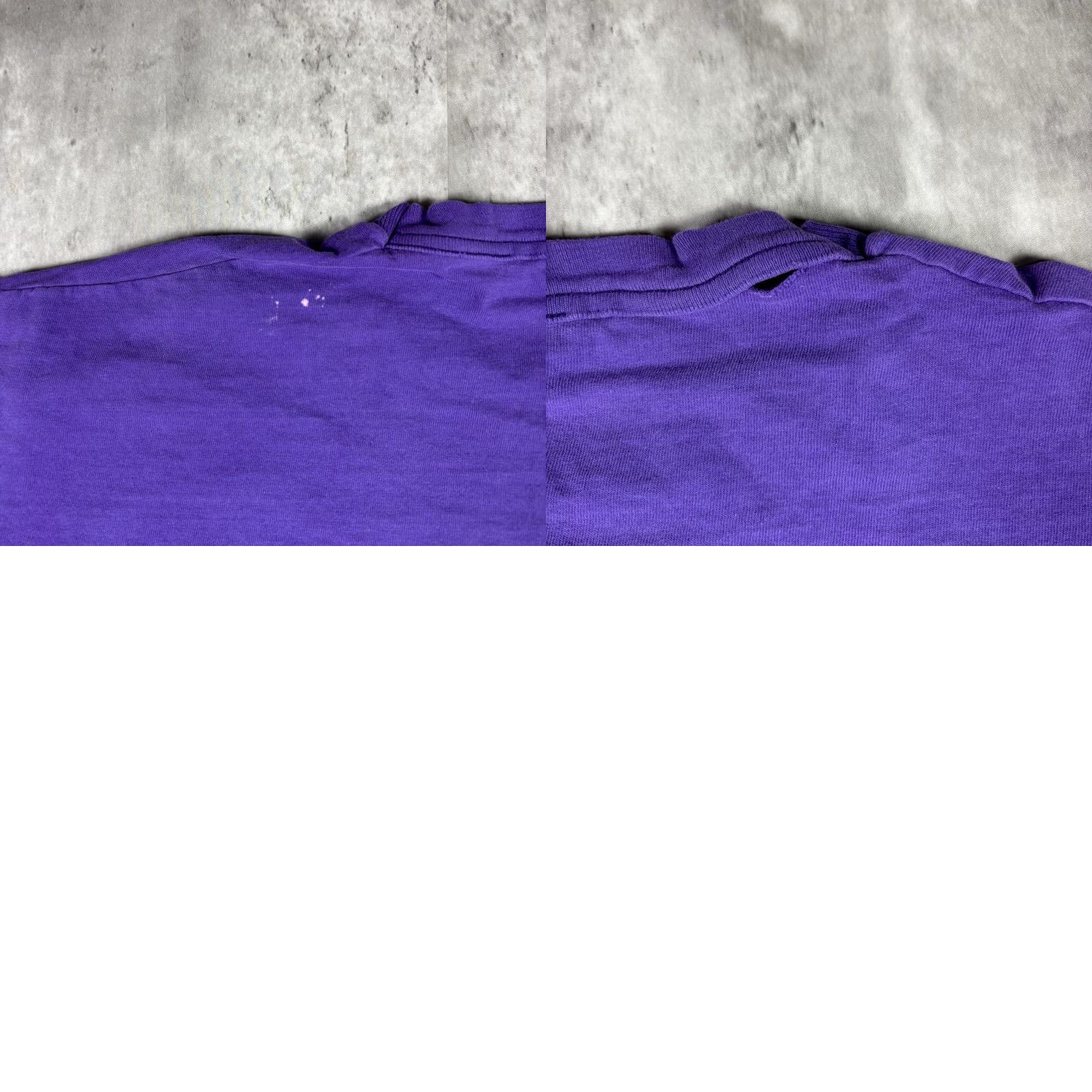 Vintage VINTAGE Purple Single Stitch Blank T Shirt Short Sleeve Distressed XL 90s Size US XL / EU 56 / 4 - 8 Thumbnail