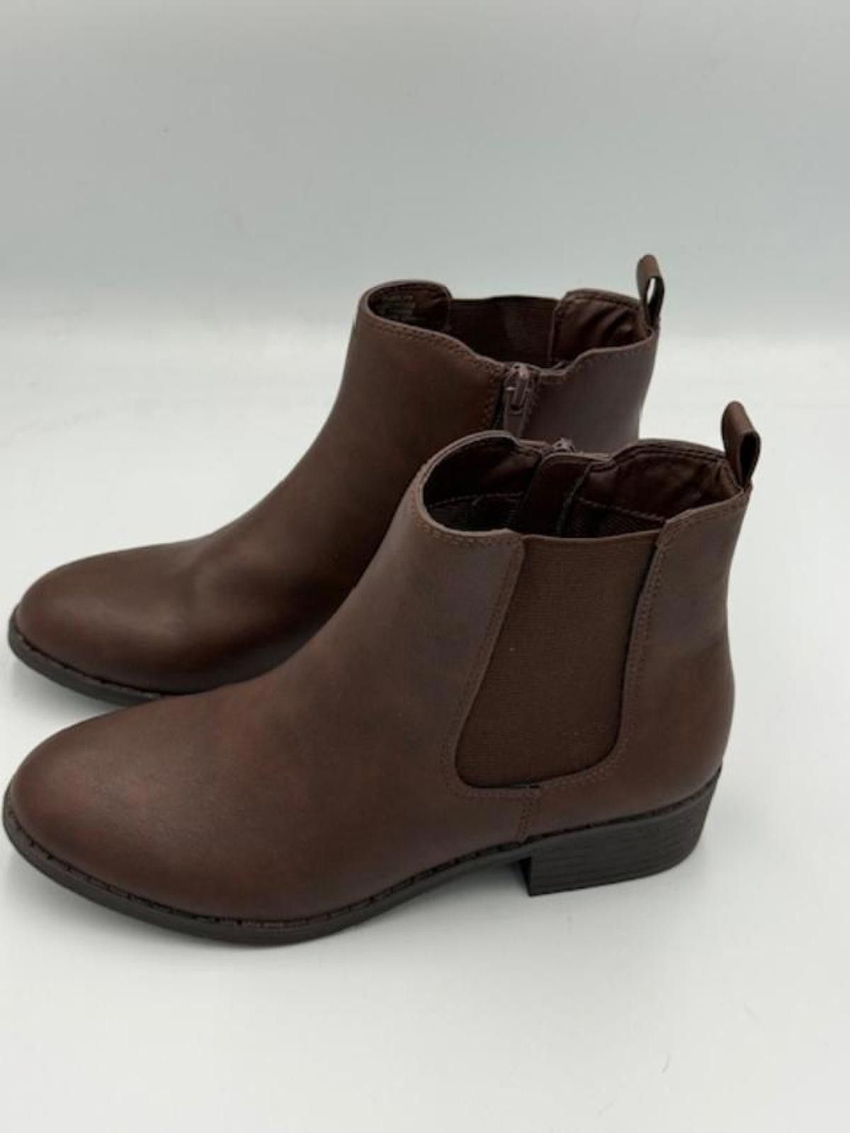 Style & Co Style&Co. Charlyy Gore Block Heel Booties - Dark Roast W SZ7 Size US 7 / IT 37 - 1 Thumbnail