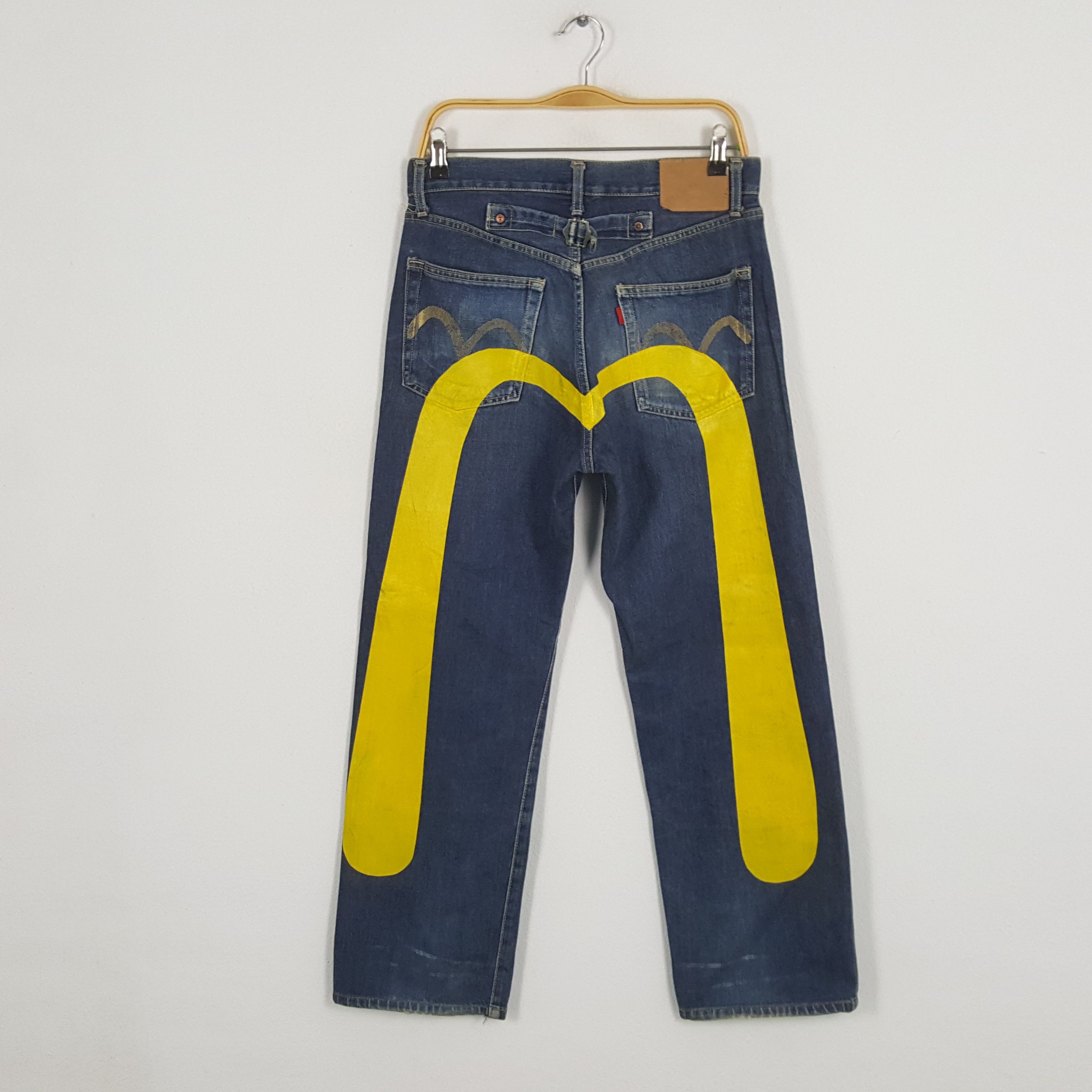 Vintage EVISU Japanese Brand Daicock Custom Design Jeans