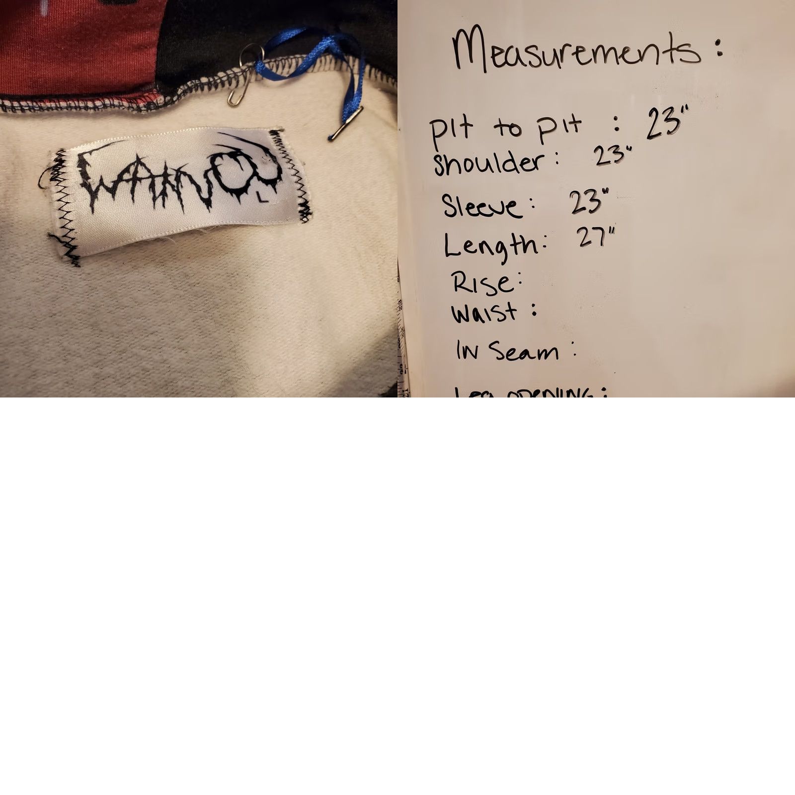 Vintage Rare Wano Mens Sz Large Abstract Hooded Sweatshirt Skull Artist Mixed Graphic Hoodie Size US L / EU 52-54 / 3 - 8 Thumbnail