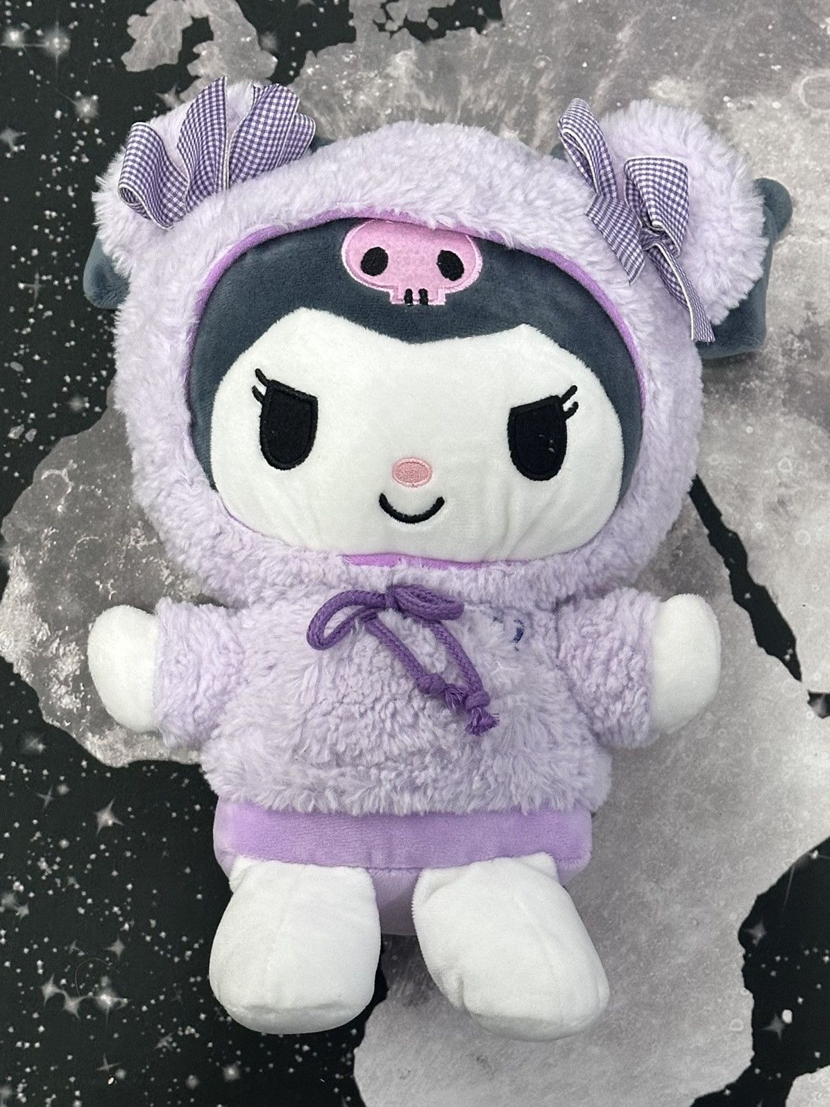Other Sanrio Kuromi Character Fluffy Hoodie Plush Size ONE SIZE - 1 Thumbnail