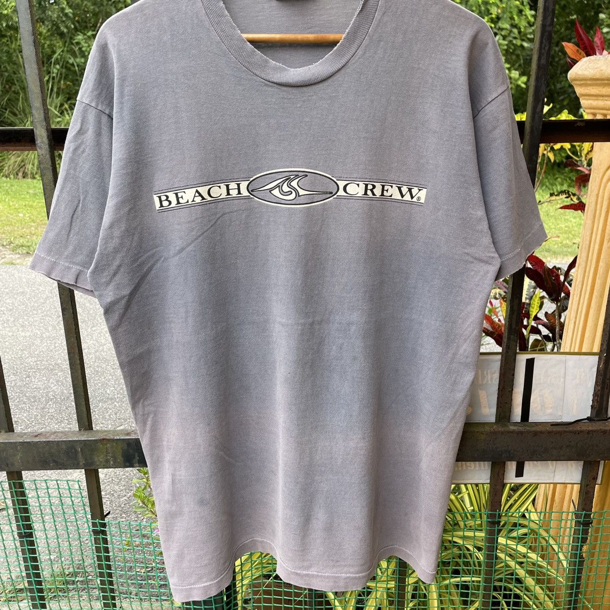 🔥Vintage 90s Beach Crew Surf Skate Sun Faded Distress Tee