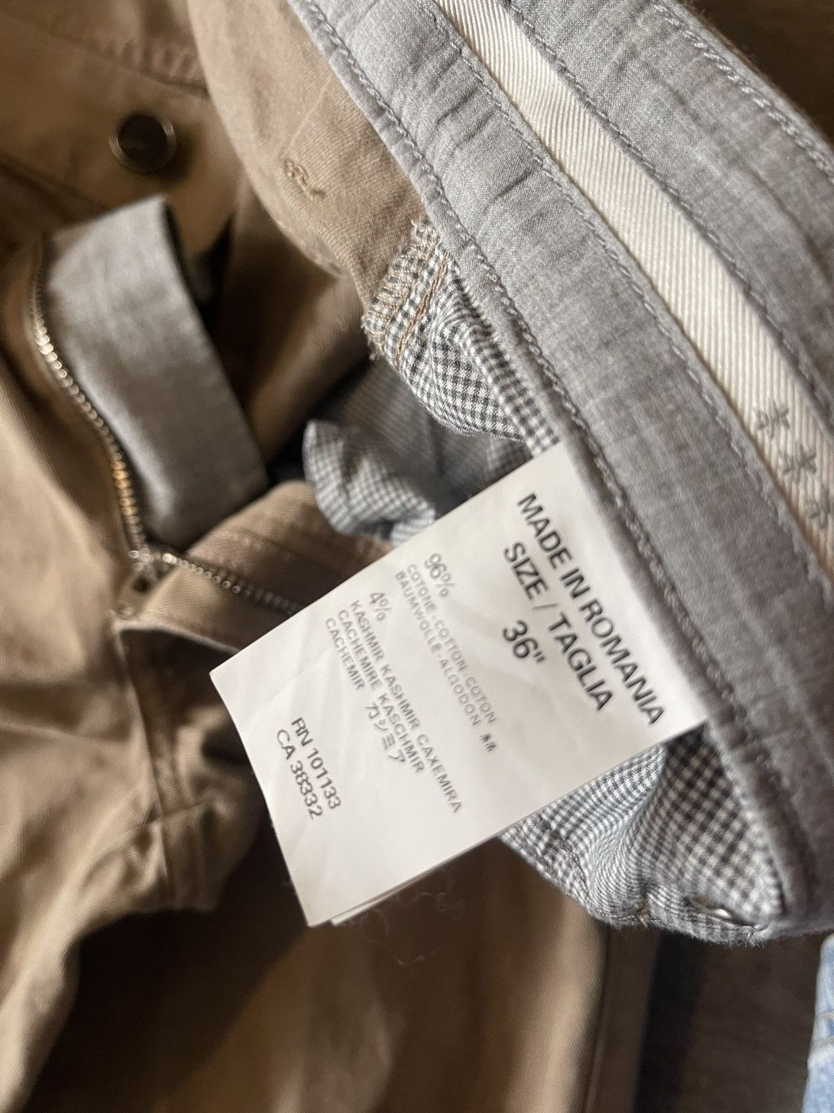 Ermenegildo Zegna Zegna Beige Khaki Casual Pants Size US 36 / EU 52 - 4 Thumbnail