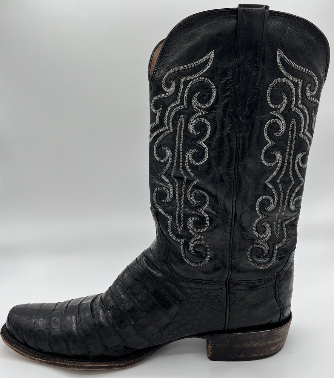 Lucchese LUCCHESE CLASSICS Black CAIMAN BELLY Cowboy Boots Size 13D Size US 13 / EU 46 - 3 Thumbnail