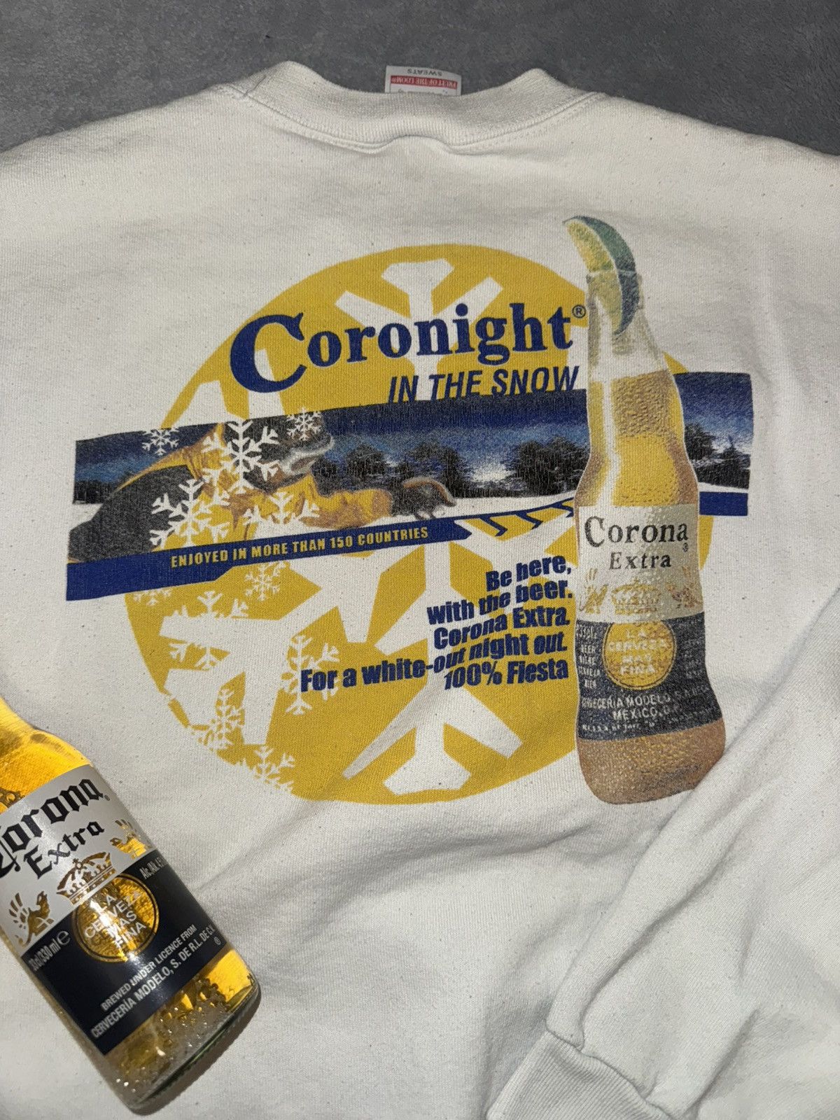 Vintage Corona beer sweatshirt vintage Size US XL / EU 56 / 4 - 4 Thumbnail