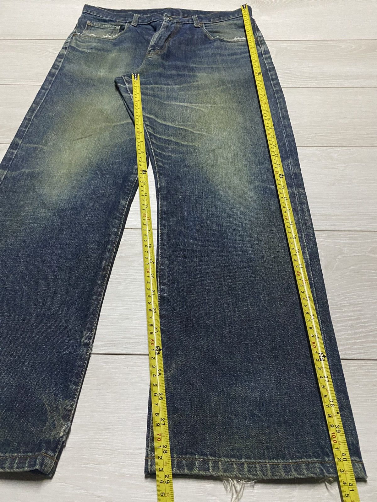 Japanese Brand Vintage Japanese Brand Mud Wash Distressed Loose Jeans Size US 34 / EU 50 - 12 Thumbnail
