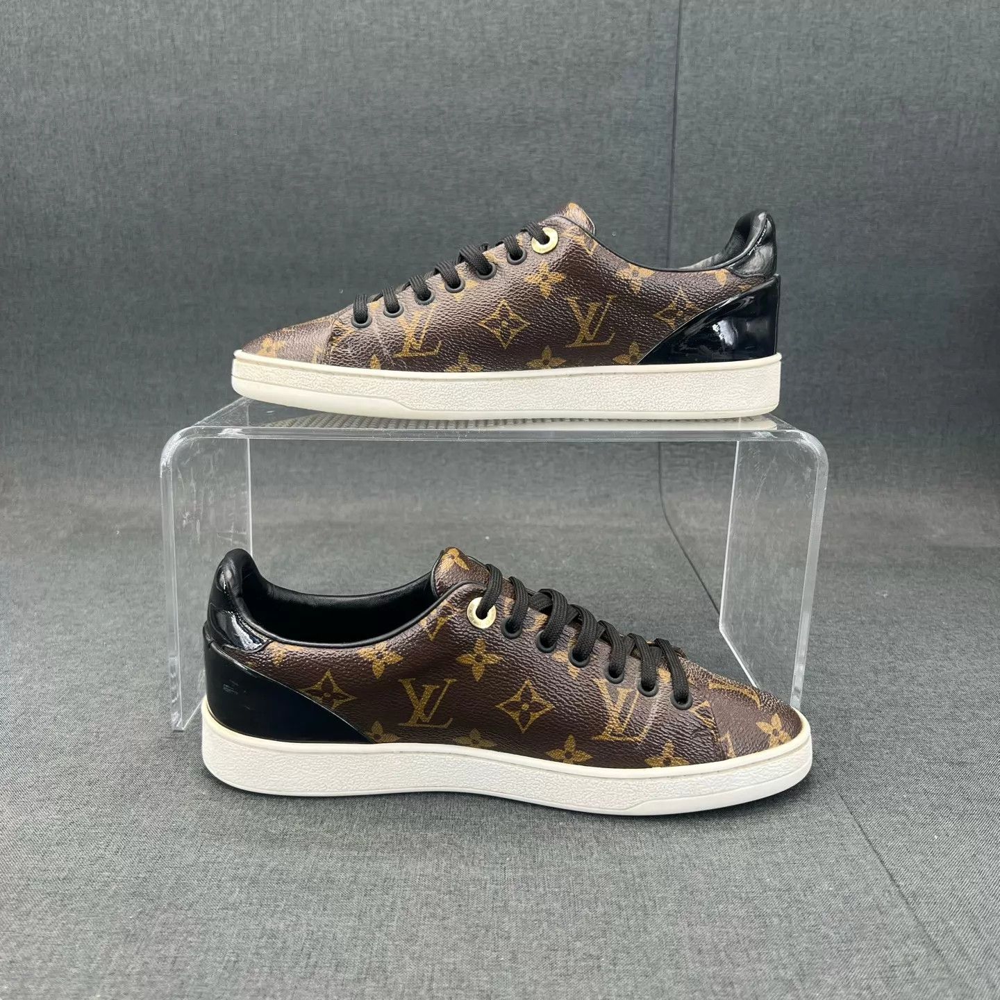 Louis Vuitton LV Monogram Brown Sneakers Women's Size 37.5 Like New Size US 7 / IT 37 - 3 Thumbnail