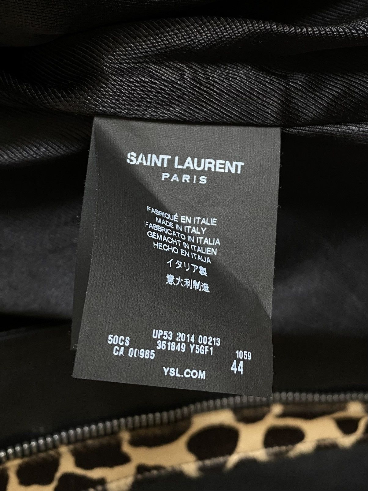 Hedi Slimane × Saint Laurent Paris FW14 Animal Print Biker Jacket Size US S / EU 44-46 / 1 - 8 Thumbnail