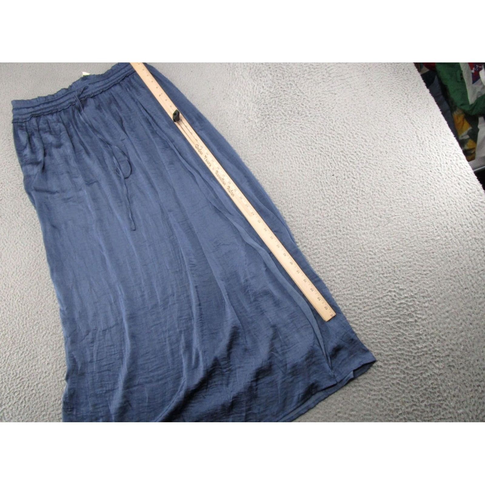 Vintage Hem & Thread Skirt A-Line Elastic Waist Maxi Boho Blues Animal Print Size L Womens Size 36" / US 14 / IT 50 - 5 Thumbnail