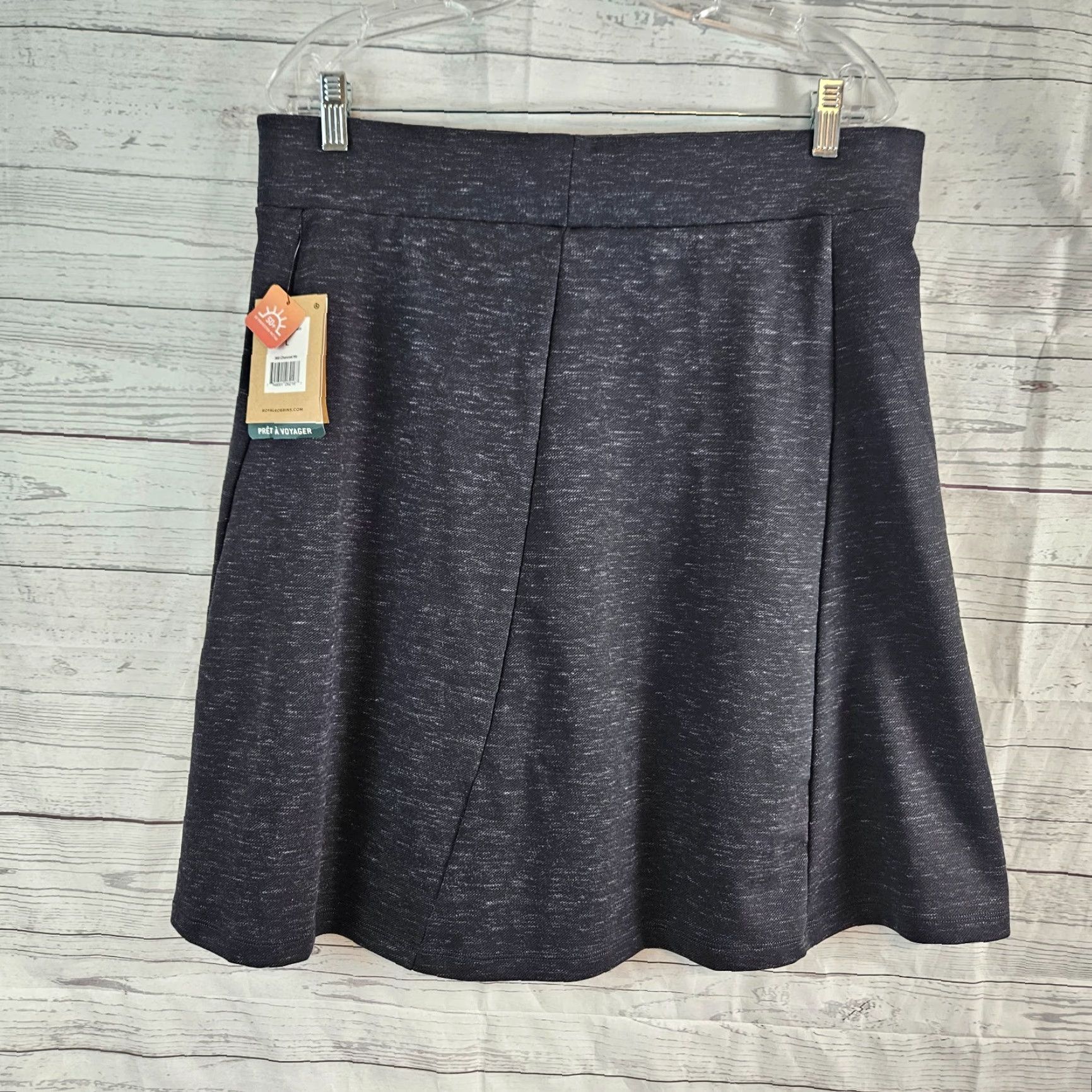 Royal Robbins Royal Robbins Womens Geneva Ponte Skirt Sz L Gray Pull On Pocket Short A-Line Skirt Womens Size 36" / US 14 / IT 50 - 3 Thumbnail