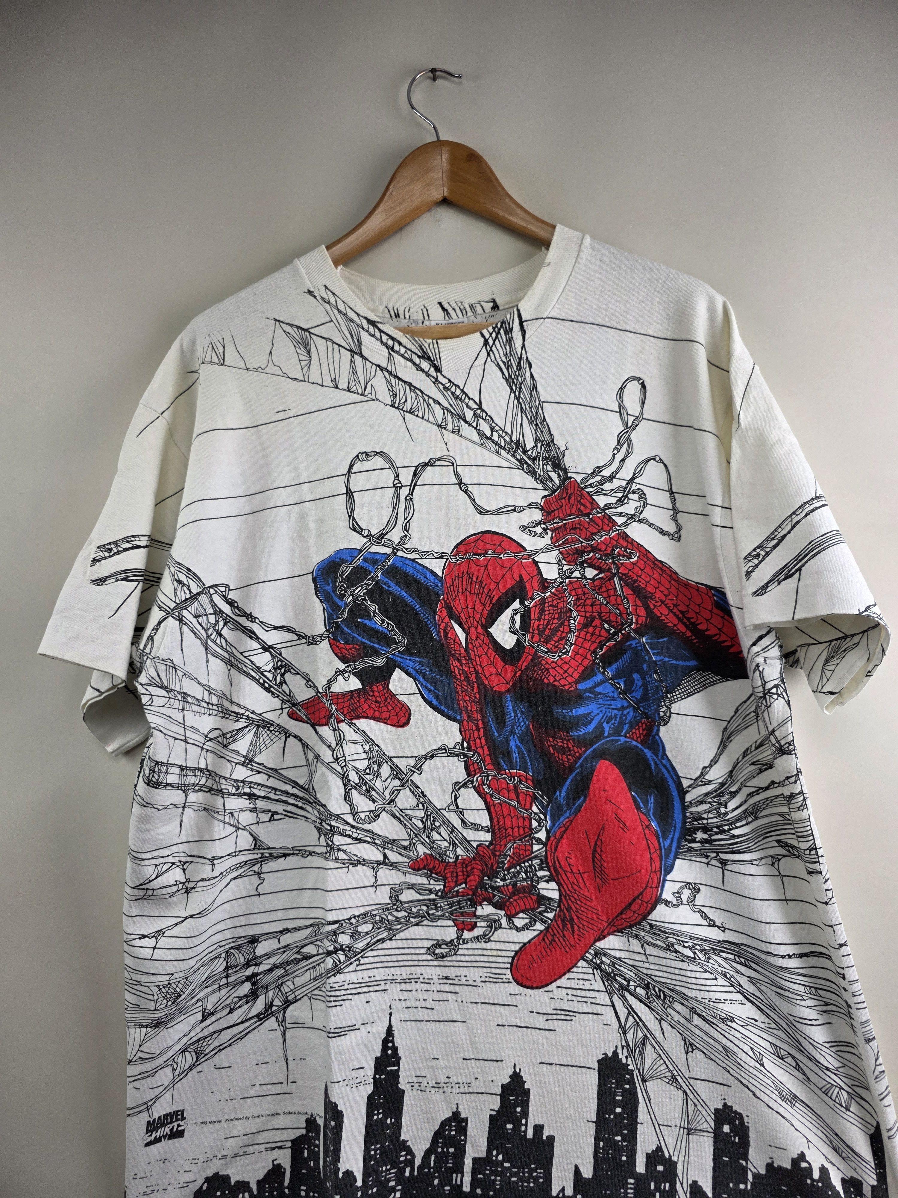 Vintage 1992 Marvel Comics Spiderman Megaprint 90s XL 23.5" 30.5" Size US XL / EU 56 / 4 - 2 Thumbnail