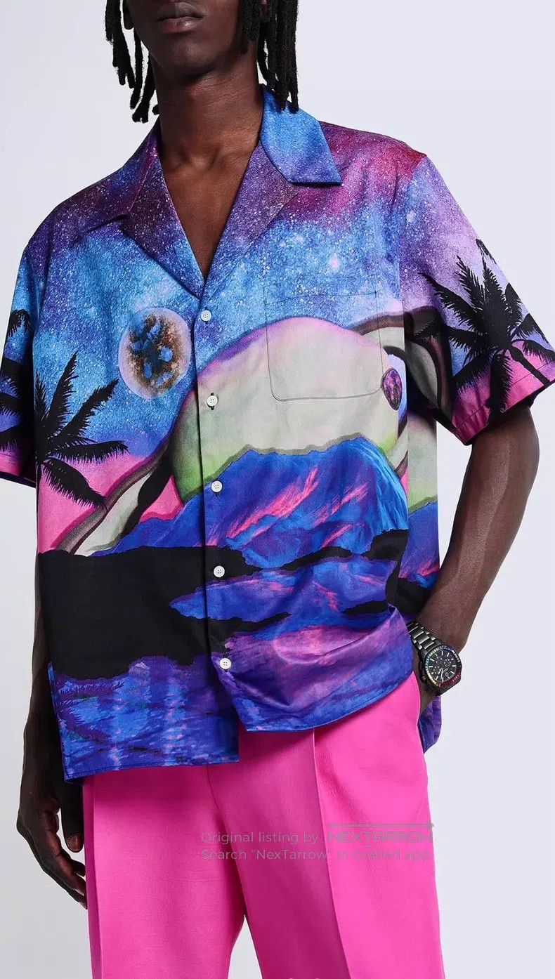 Valentino Valentino Genuine Cosmic Sky Oil Painting HD Printed Xavi Size US M / EU 48-50 / 2 - 1 Thumbnail