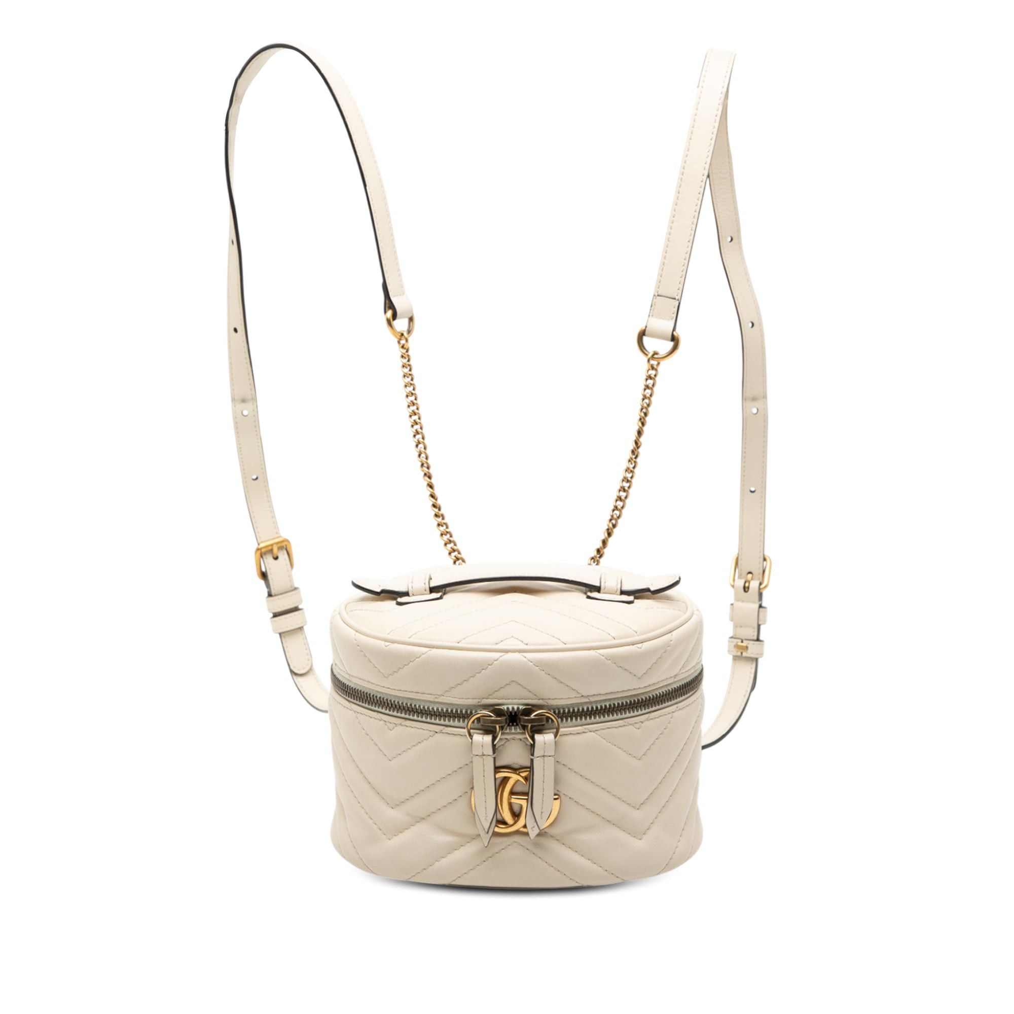 Mini GG Marmont Matelasse Leather Round Backpack