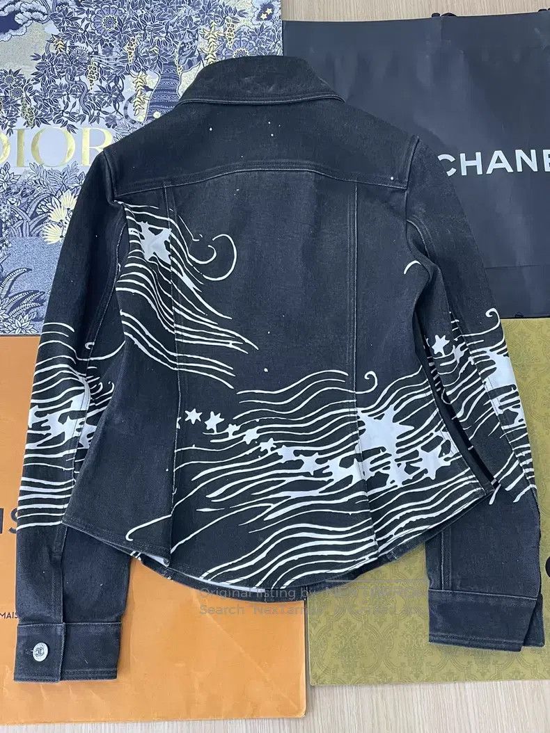 Chanel Chanel Black and gray graffiti denim jacket Size XS / US 0-2 / IT 36-38 - 3 Thumbnail