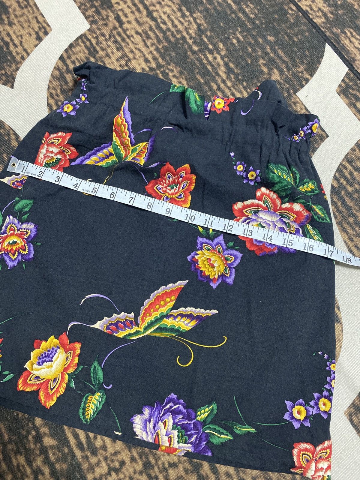 Limi Feu × Yohji Yamamoto Y’s bis LIMI mini skirt black floral Size 26" / US 2 / IT 38 - 12 Thumbnail