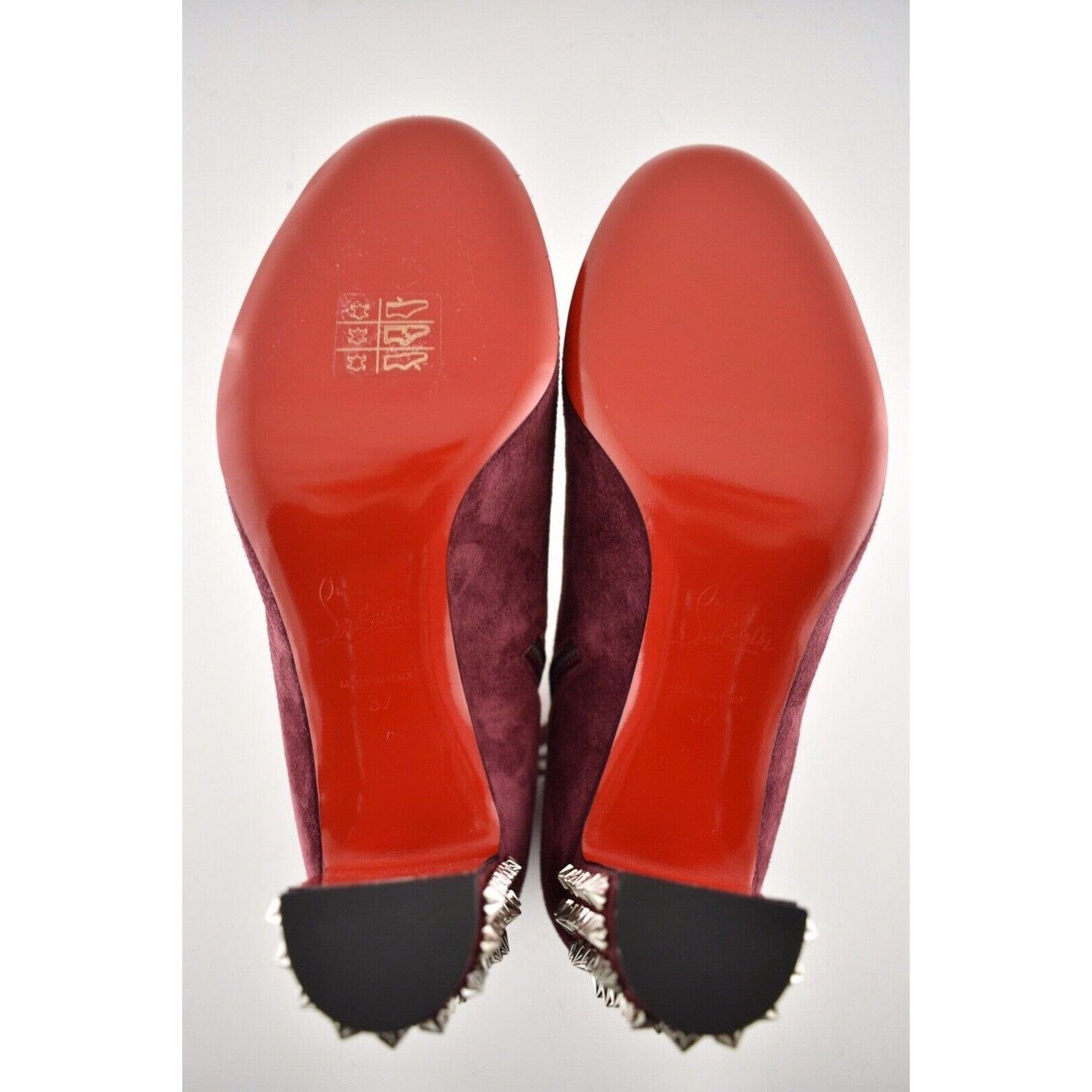 Christian Louboutin Christian Louboutin Suzi Folk 85 Prunus Red Suede Spike Size US 7 / IT 37 - 12 Thumbnail