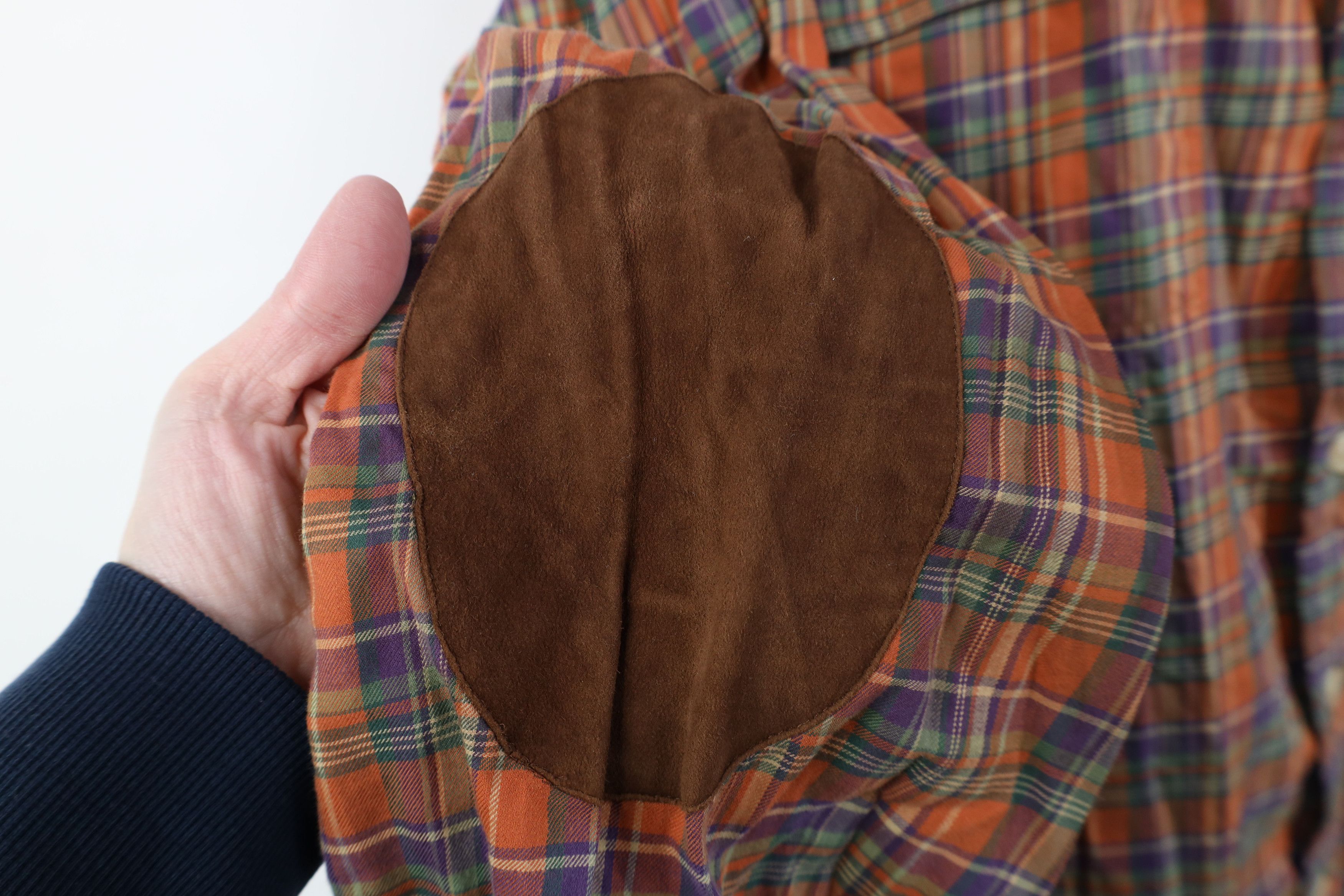 Ralph Lauren Vintage 90s Ralph Lauren Flannel Elbow Patch Button Shirt Size US XL / EU 56 / 4 - 4 Thumbnail
