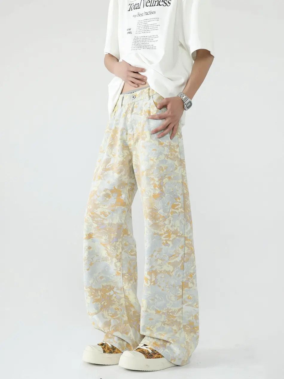 Japanese Brand × Jean Retro micro flared casual printed jeans Size US 32 / EU 48 - 3 Thumbnail