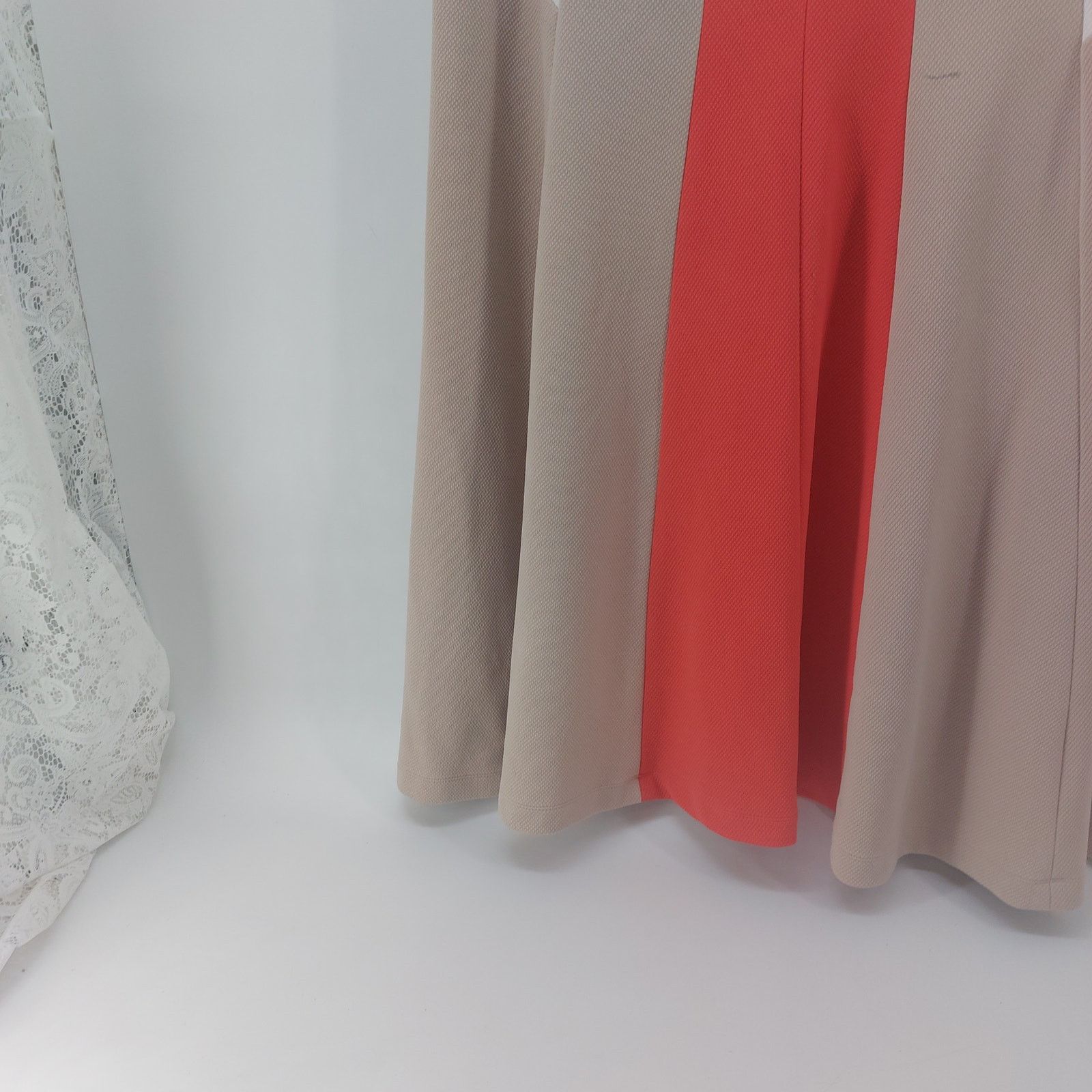 Other Sandra Darren 22W Plus Size Career Dress Beige Coral White Size 3XL / US 20-22 - 9 Thumbnail