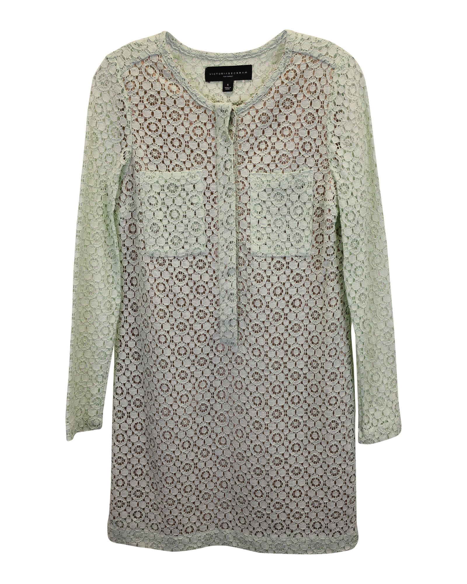 Victoria Beckham Victoria Beckham for Target Lace Mini Dress in Mint Cotton Size S / US 4 / IT 40 - 1 Thumbnail