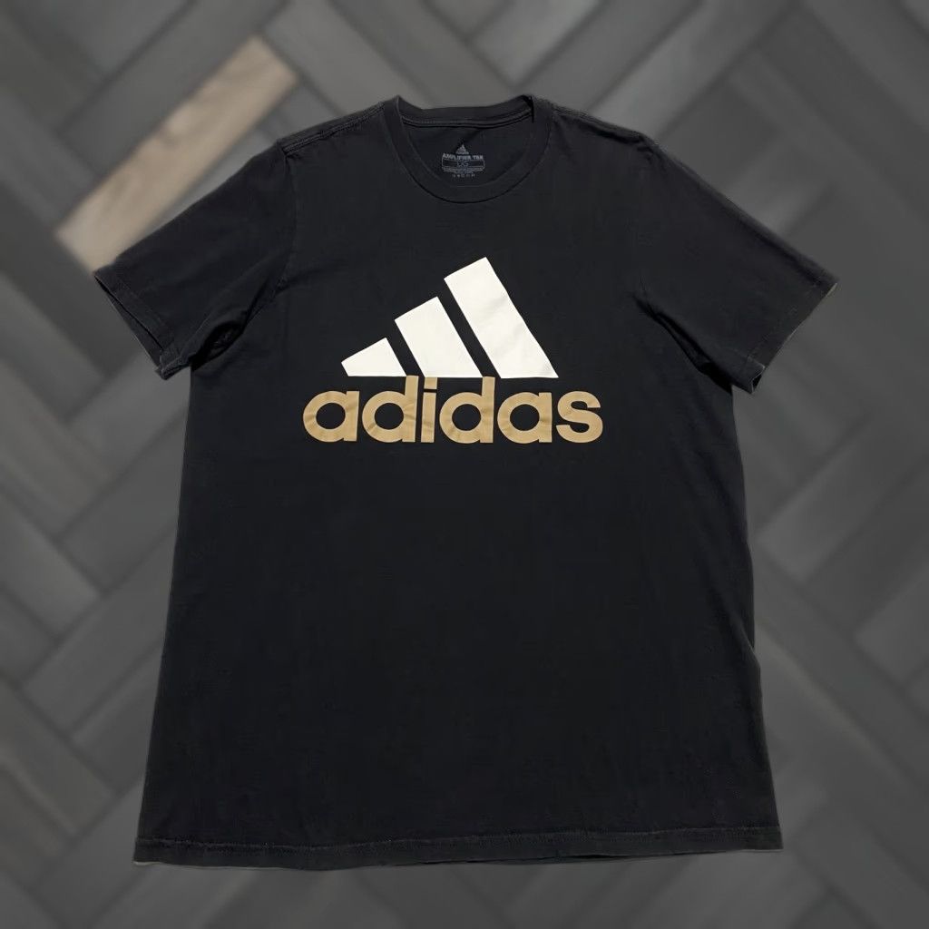 Adidas Adidas Shirt Mens Large Black Amplifier Tee Crewneck Active Logo Athletic Cotton Size US L / EU 52-54 / 3 - 1 Thumbnail