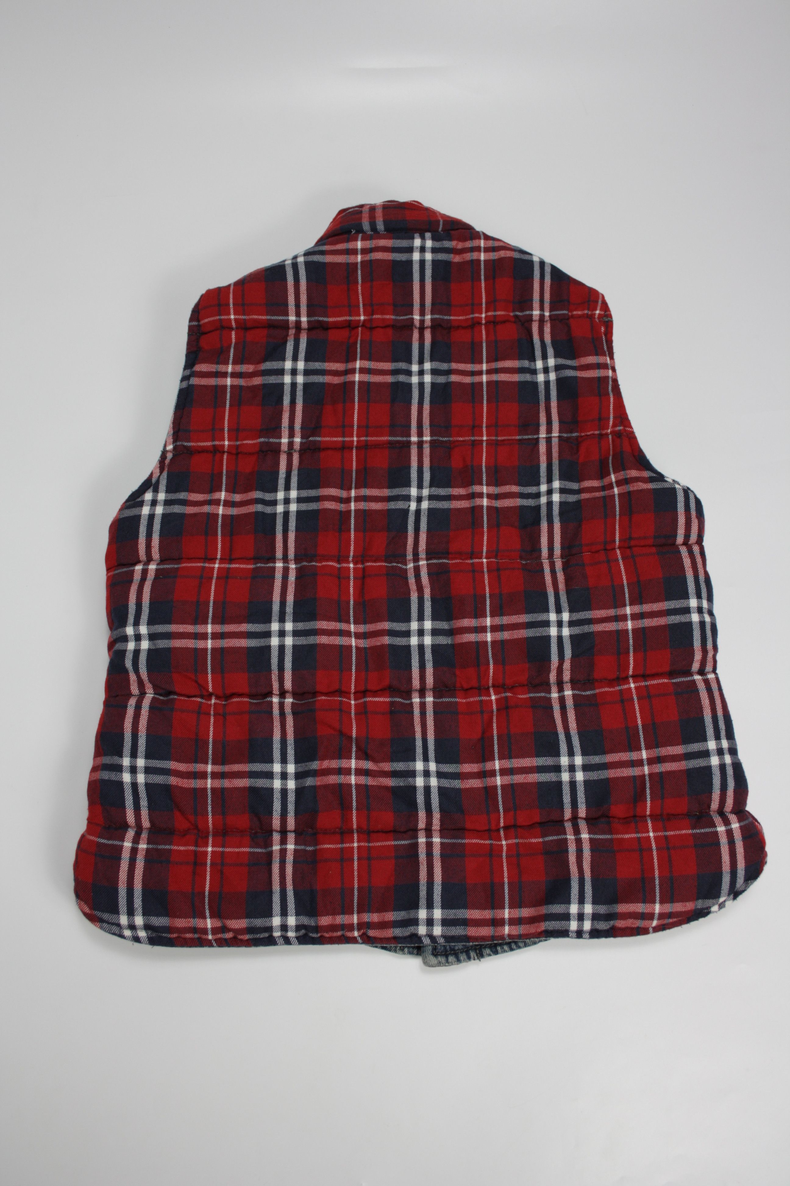 Japanese Brand × Vintage Old Betty's Vintage Washed Denim Reversible Plaid Vest Size US XS / EU 42 / 0 - 7 Thumbnail