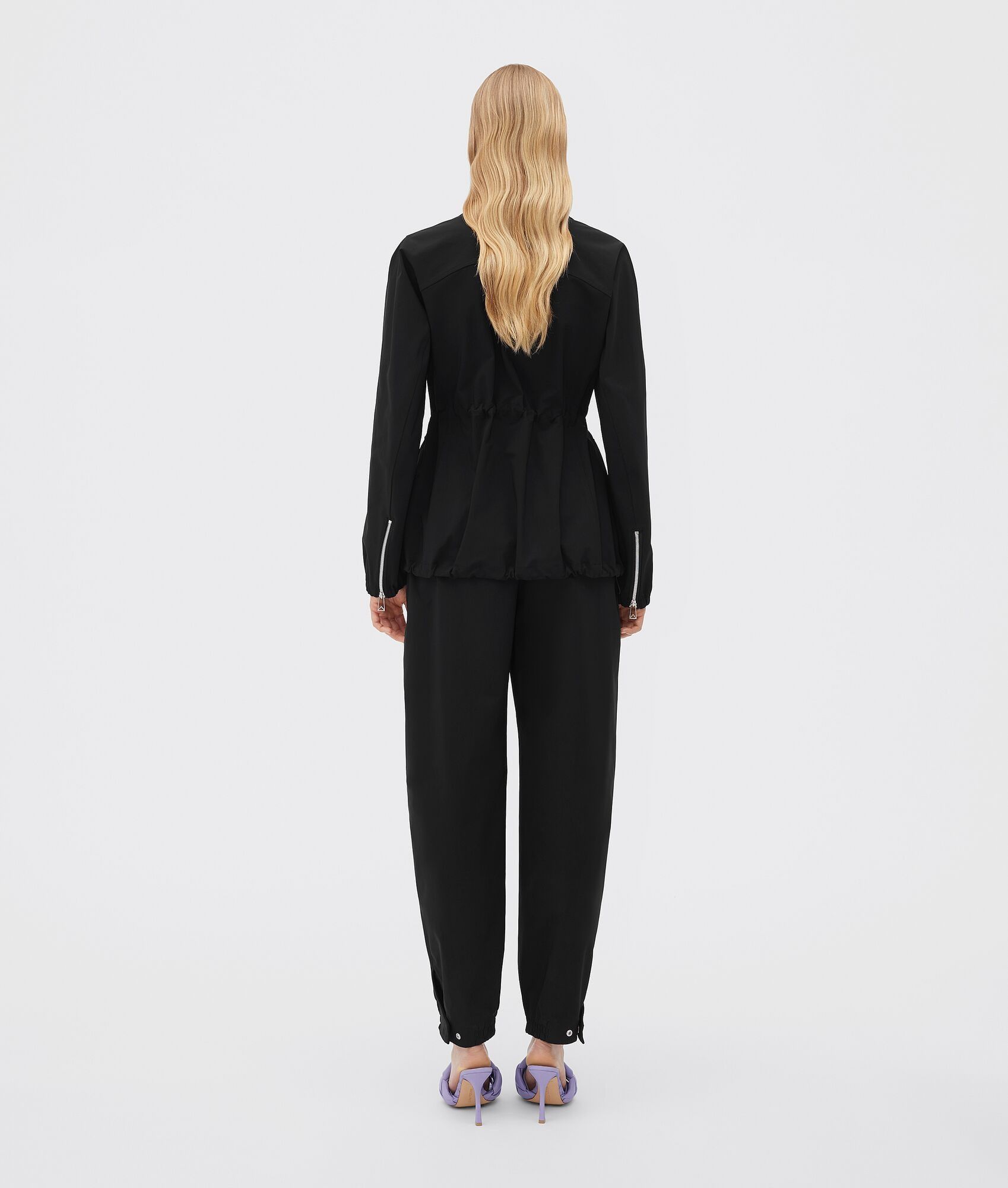Bottega Veneta o1n1vont0325 Stretch Nylon Canvas Blouson Jacket in Black Size S / US 4 / IT 40 - 3 Thumbnail