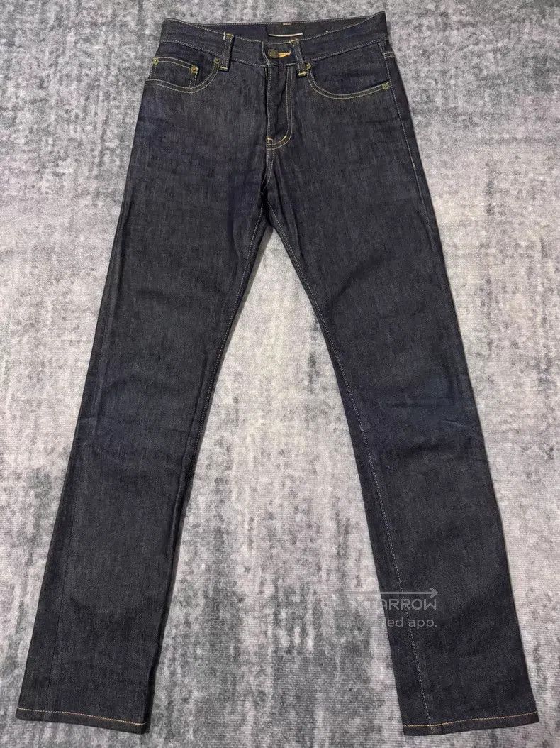 Saint Laurent Paris Saint Laurent Paris Deep Blue Raw Basic Denim Jeans Size US 26 / EU 42 - 1 Thumbnail