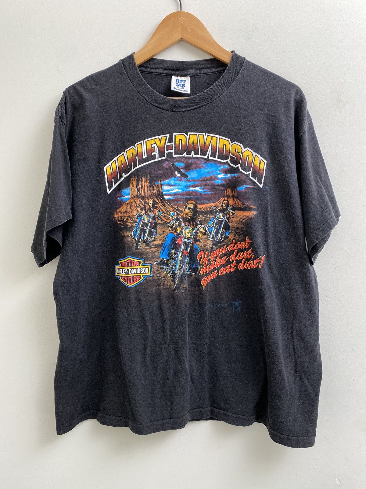 Vintage vintage 80s harley davidson 3d emblem t-shirt XL | Grailed