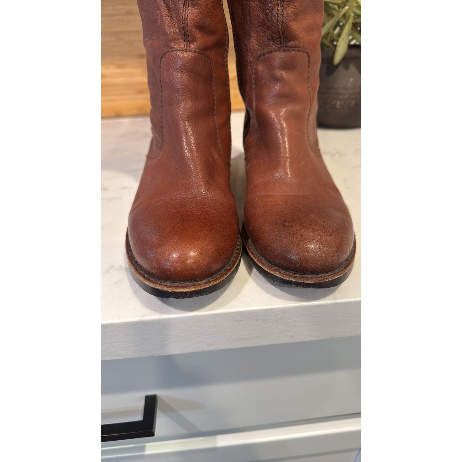 Vince Camuto Vince Camuto Fays riding boot cognac brown leather sz 7 Size US 7 / IT 37 - 6 Thumbnail